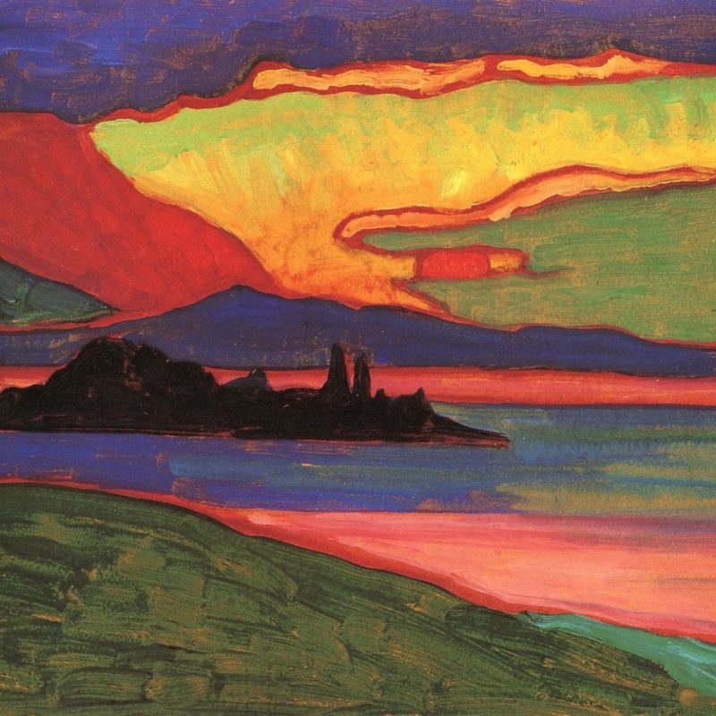 Gabriele-Münter-11-sunset-over-staffelsee1908
